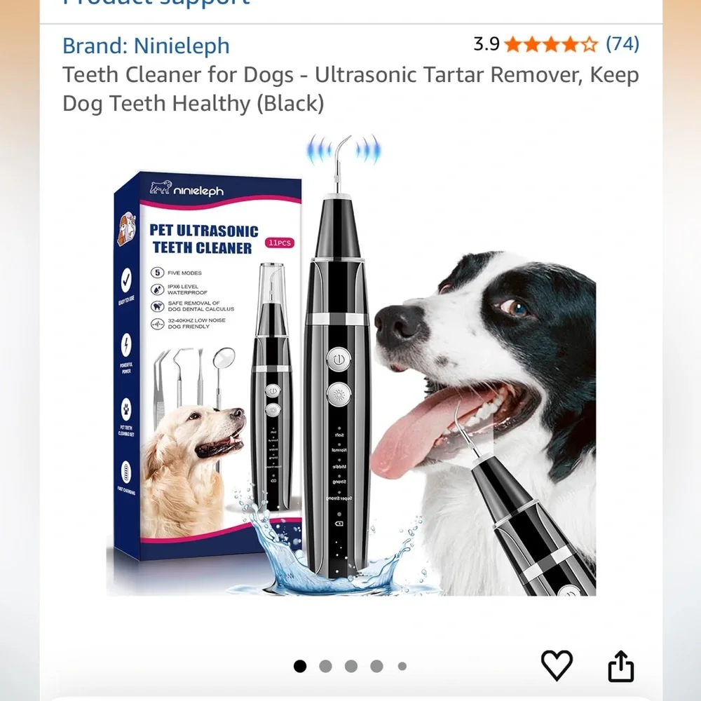 Black Pet Ultrasonic Teeth Cleaner